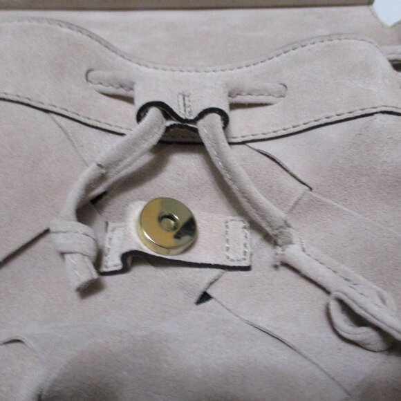 Alberta Di Canio Italian Suede Leather Bucket Bag Backpack #1121 - Picture 14 of 16